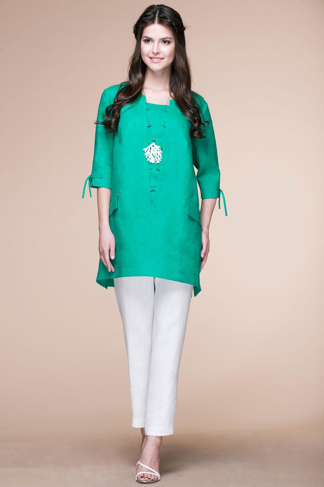 Блузка Faufilure 261С оттенки зеленого - фото 1