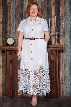 Платье Aira Style 480-1 оттенки белого