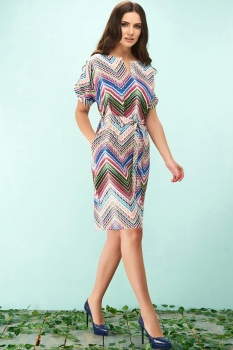 Платье Bazalini 3090 разноцветный