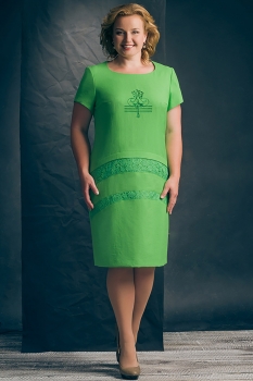 Платье Erika Style 426-1 зеленый 