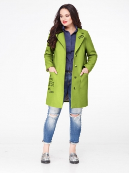 Пальто Erika Style 587-2 зеленый