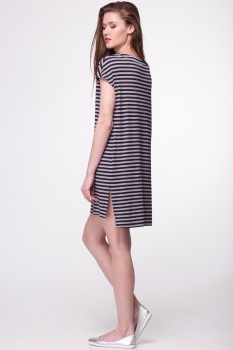Платье Faufilure 292С-3 черно-серый - фото 2