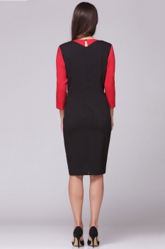 Платье Faufilure 337 красный+черный - фото 2