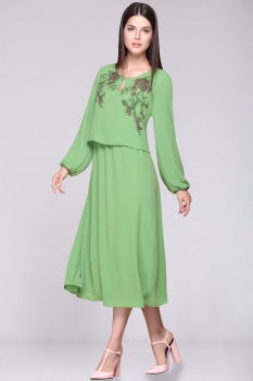 Платье Faufilure 338С оттенки зеленого