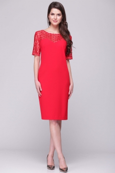 Платье Faufilure 372С-1 красные тона