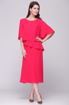 Платье Faufilure 376С оттенки красного