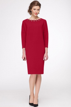 Платье Faufilure 424С-1 оттенки красного