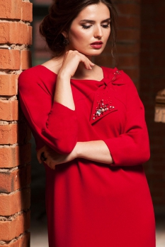 Платье Faufilure 445С-1 оттенки красного - фото 4