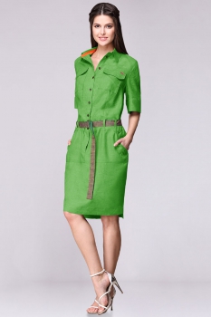 Платье Faufilure 732В-2 зеленые тона