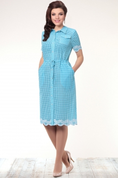Платье Галеан стиль 496-1 голубой