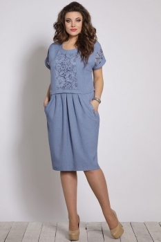 Платье Галеан стиль 572-1 оттенки синего