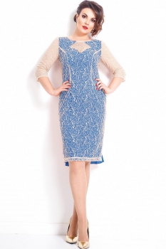 Платье JeRusi 17110-2 синий, беж