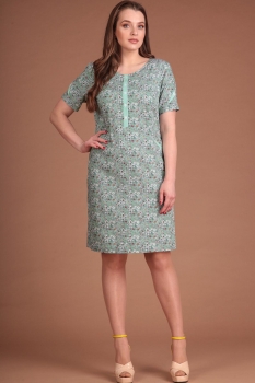 Платье Lady Style Classic 1288 серо-зеленый