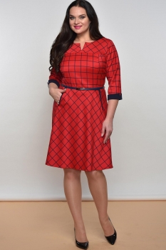 Платье Lady Style Classic 851-2 красный