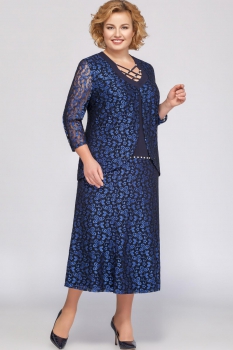 Платье LaKona 1077 оттенки синего