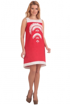 Платье Линия-Л 1515 красные тона