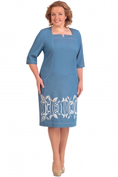 Платье Линия-Л 1523 голубые тона