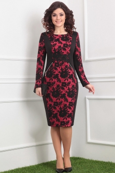Платье Мода-Юрс 2068 черный+красный