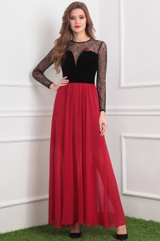 Платье Мода-Юрс 2386-1 черный+марсала