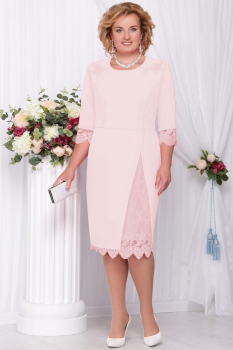 Платье Ninele 261-5 бежево-розовый