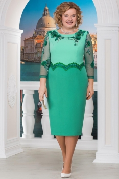 Платье Ninele 5593-4 зелены+светло-зеленый