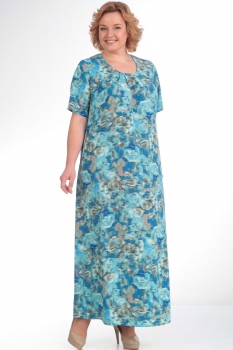 Платье Новелла Шарм 2619-С бирюзовые тона
