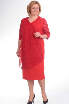 Платье Новелла Шарм 2730 красные тона