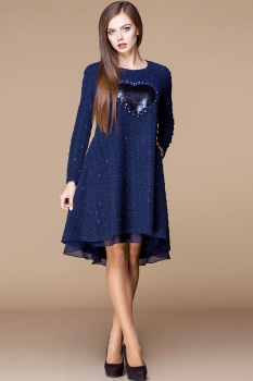 Платье Romanovich 1-1255 тёмно-синий 