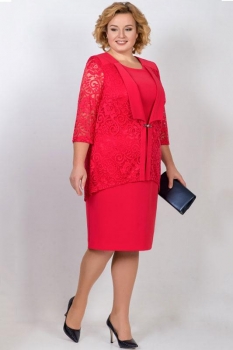 Платье Tricotex Style 10017-1 оттенки красного