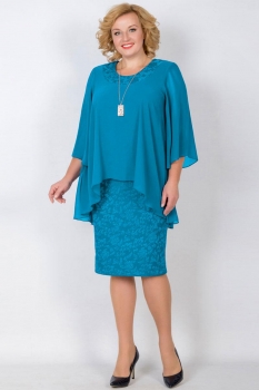 Платье Tricotex Style 10417-1 бирюзовые тона