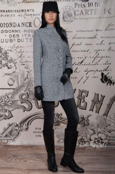 Пальто Tricotex Style 1552 серые тона