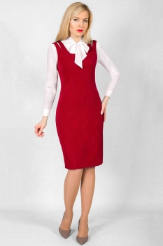 Платье Tricotex Style 6817 оттенки красного