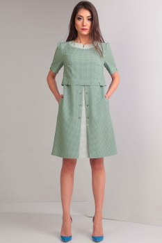 Платье Tvin 7405-2 оттенки зелёного
